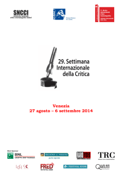 Download pdf - Settimana Internazionale della Critica di Venezia