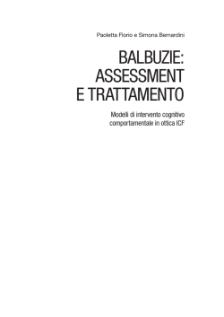BALBUZIE: ASSESSMENT E TRATTAMENTO