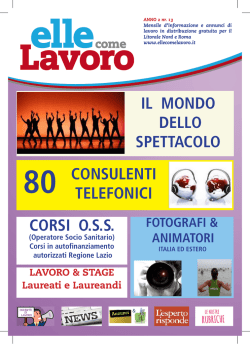 corsi oss il mondo dello spettacolo 80 consulenti