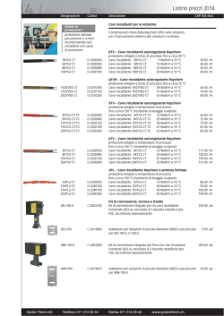 Listino prezzi applicazioni industriali
