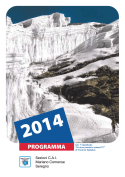 PROGRAMMA - Sito CAI Mariano Comense