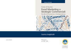 Il corso in Food Marketing e Strategie Commerciali