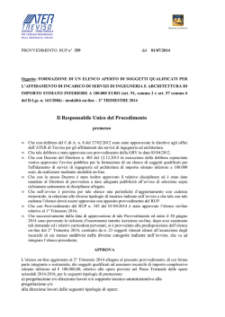 Il Responsabile Unico del Procedimento
