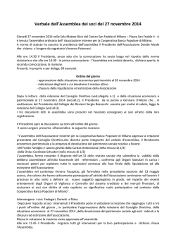 Assemblea Insieme 27 novembre 2014 - Assoinsieme