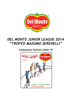 DEL MONTE JUNIOR LEAGUE 2014 &ldquo;TROFEO