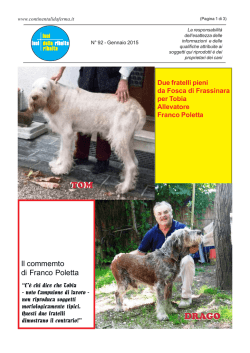 Gennaio 2015 Tom e Drago &ndash; Campionato europeo Pointer su