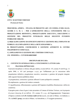 Disciplinare Project - Comune di Settimo Torinese