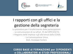 Slides a cura del Dott. Scolaro