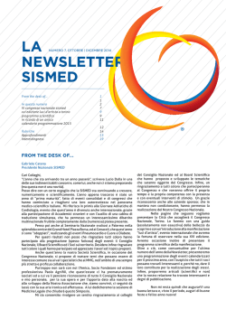 Come di consueto, la newsletter sar&agrave; a disposizione dei soci in ogni