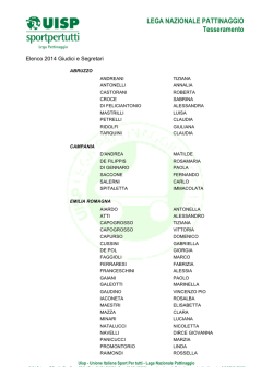 Elenco Giudici e Segretari