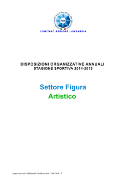 Normative CRL Artistico 2014-2015 - Federazione Italiana Sport del