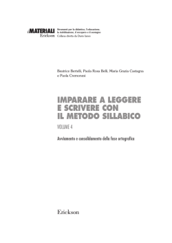 Imparare a leggere e scrivere con il metodo sillabico volume 4
