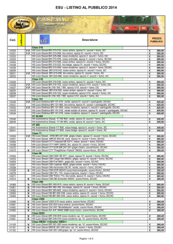 ESU - LISTINO AL PUBBLICO 2014