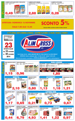 sconto 5% - ALIMGROSS SpA