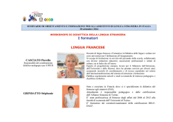 I formatori 2014 - Assistenti di lingua straniera