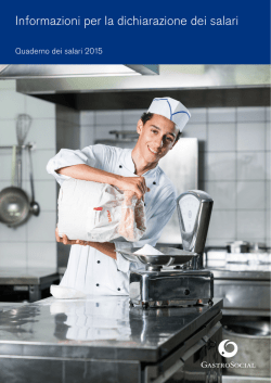 Informazioni per la dichiarazione dei salari 2015