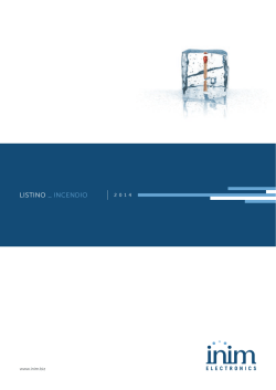 Listino INIM Incendio 2014 - ALTEEL Forniture specializzate per la