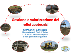 Gestione e valorizzazione dei reflui