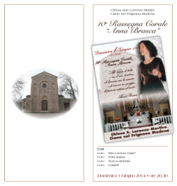 Programma - Coro CantER