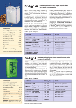 Prodigy® VG Concime organico pellettato di origine