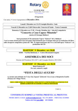 programma dicembre - Rotary Club Jesi
