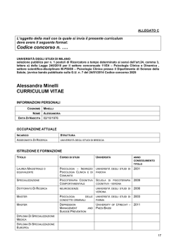 MINELLI Alessandra - Universit&agrave; degli Studi di Milano