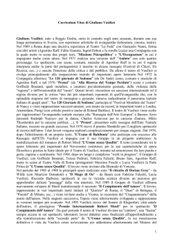 1 Curriculum Vitae di Giuliano Vasilicò Giuliano Vasilicò, nato a
