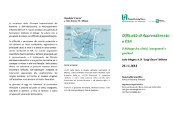 Difficolt&agrave; di Apprendimento e DSA