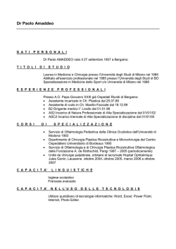 Paolo Amaddeo CV in formato europeo