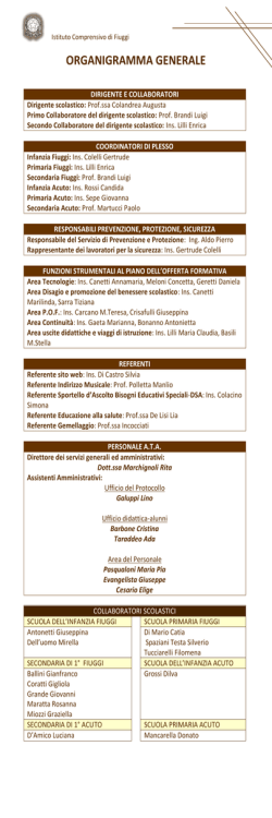 organigramma generale 13/14