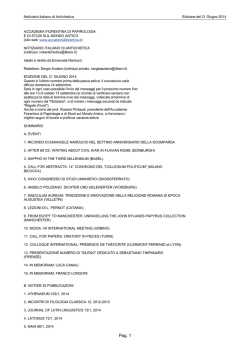 21 Giugno 2014 - Accademia fiorentina di papirologia e studi sul
