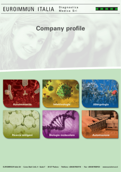 Company profile - Euroimmun Italia