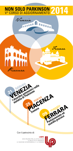 non solo parkinson - Consorzio Futuro in Ricerca