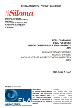 scheda prodotto / product data sheet 100% made in italy