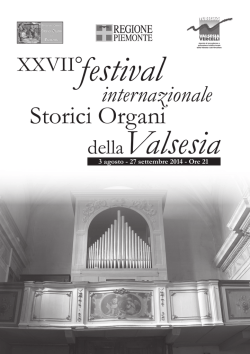 programmi - Storici Organi del Piemonte.