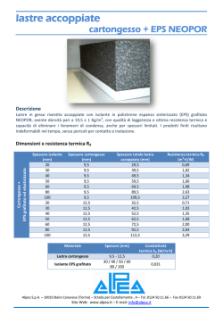 Accoppiato cartongesso + neopor