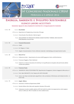 30 Department of Engineering, University of Perugia Cinzia