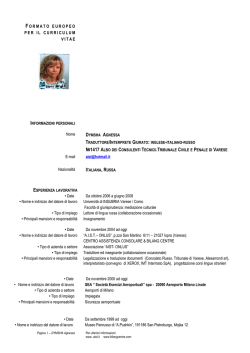 CV dott.ssa Agnessa Dymsha - Centro Accademico Bilingue