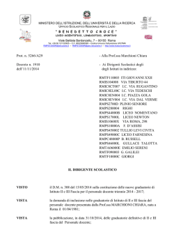decreto rettifica graduatorie di istituto iii fascia prof.ssa marchioni