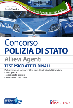 Concorso POLIZIA DI STATO TEST PSICOATTITUDINALI