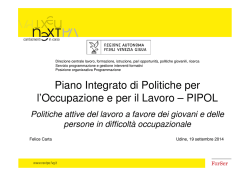 Presentazione Progetto Pipol – Dott. Felice Carta