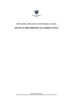 meccanica applicata e macchine a fluido raccolta temi assegnati all