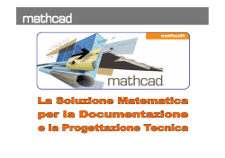 Mathcad &ndash; Da sempre la soluzione matematica per