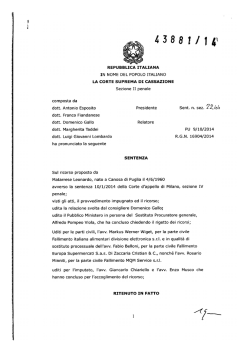 Sentenza - Archivio Penale
