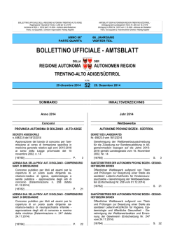 Bollettino n. 52 del 29 dicembre 2014