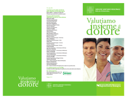 "Valutiamo insieme il dolore" (2014)