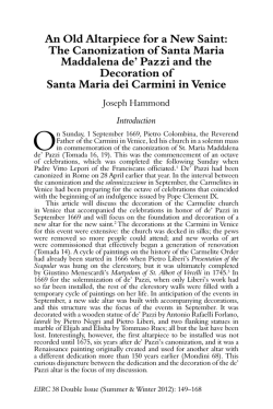 An Old Altarpiece for a New Saint: The