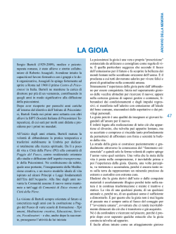 Sergio Bartoli - La gioia - Istituto di psicosintesi