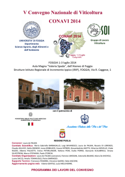 Il programma - Universit&agrave; degli Studi di Foggia