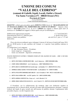 Esito di gara [file] - Regione Autonoma della Sardegna